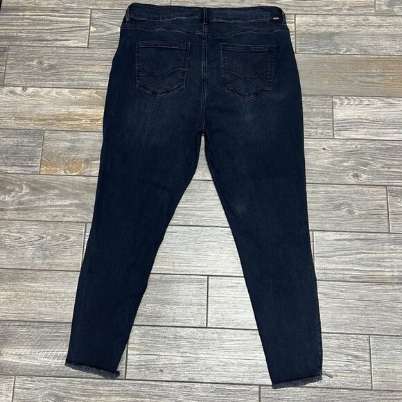Rebel Wilson X Angels 18W The Icon High Rise Super Skinny Jean Zipper Ankle Dark - Picture 4 of 16